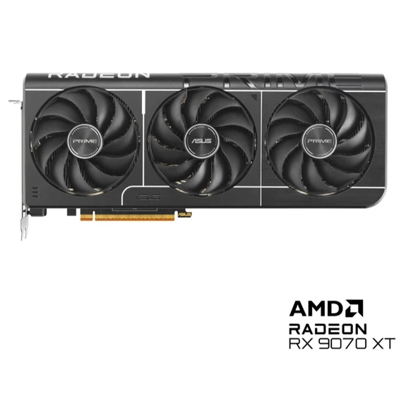 ASUS GEFORCE PRIME-RX9070XT-O16G 16GB GDDR6 256BIT 1XHDMI 3XDP EKRAN KARTI - Resim 2