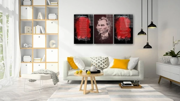 Atatürk - İstiklal Marşı - Gençliğe Hitabe2 (Toplam 3 parça) TABLO - Resim 5