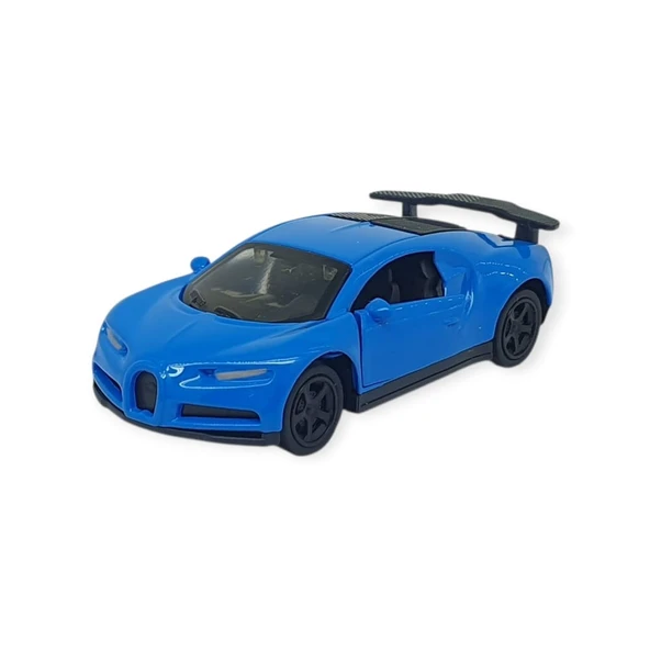 Çek Bırak Metal Küçük Arabalar 8 cm - 6411A-18 - Mavi ürün görseli