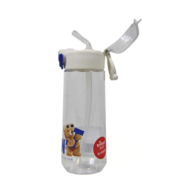 Dodge DL-24628 620ml Pipetli Beyaz Tritan Matara - Resim 2