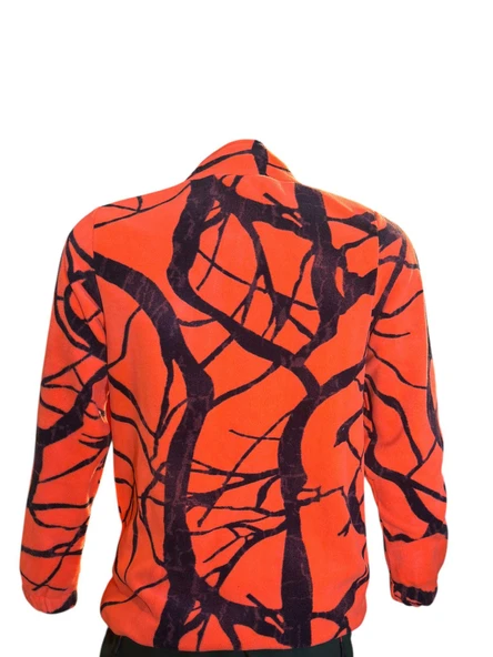 Hon Turuncu Desenli Polar - Resim 5