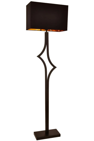 AVONNI  Siyah Boya Lambader E27 Metal Kumaş 42x22cm ürün görseli 1