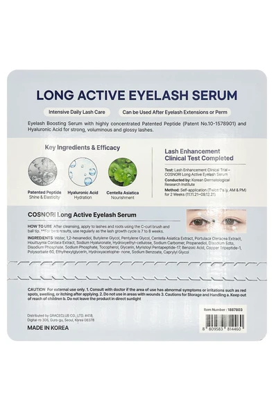 Cosnori Uzun Etkili Kirpik Serumu Set 2x9GR - Resim 2