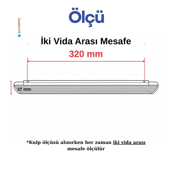 Kanal Kulp Gold Çizgili 320 mm Metal Mobilya Gardırop Çekmece Dolap Kapak Kulpu Kulbu Modern Kulplar - Resim 3