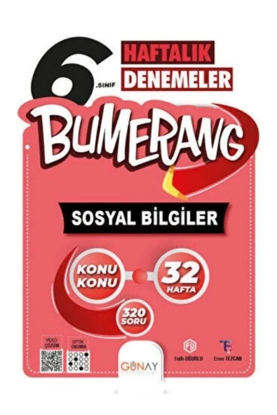 6. Sınıf Bumerang 32 Haftalık Sosyal Bilgiler Denemeleri ürün görseli 1