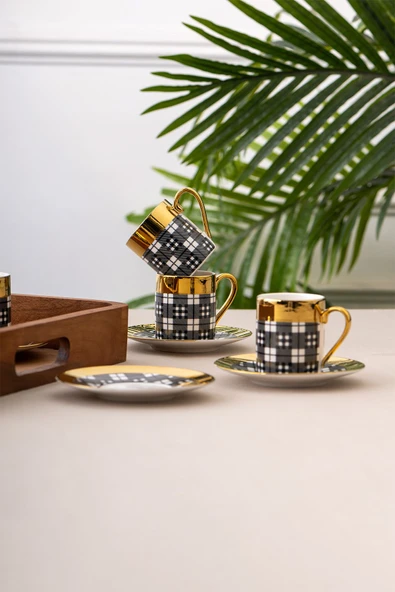 Deren 6'lı Kahve Fincan Takımı - Resim 3