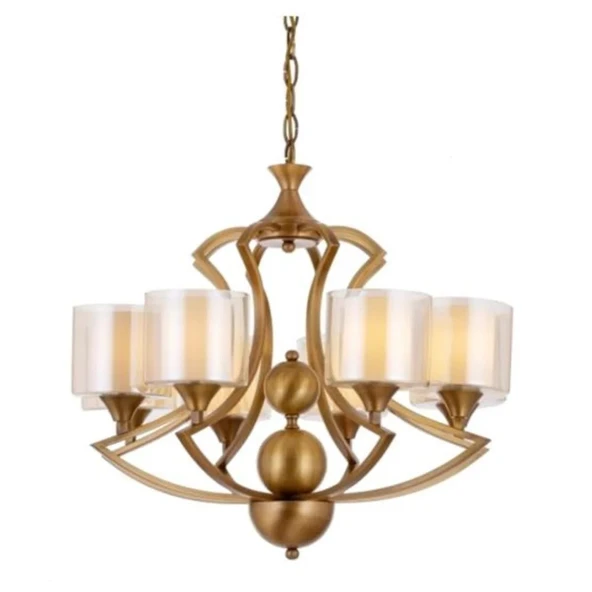 AVONNI  Eskitme Kaplama Modern Avize  Metal Cam 70cm ürün görseli 1