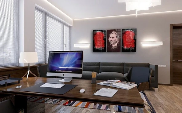 Atatürk - İstiklal Marşı - Gençliğe Hitabe2 (Toplam 3 parça) TABLO - Resim 3