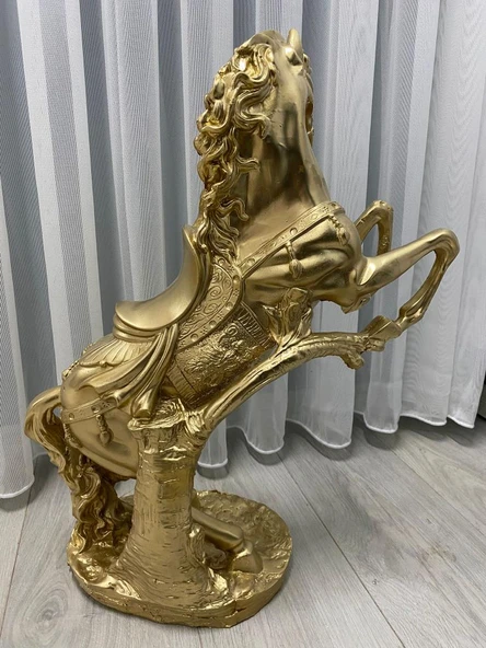 Dekoratif  Şahlanan At Biblo Polyester Heykel - Resim 6