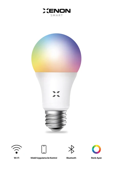 Akıllı Rgb Led Ampul 9w Mobil App Kontrol Sesli Komut Wi-fi Zamanlayıcılı Aydınlatma X7021 - Resim 3