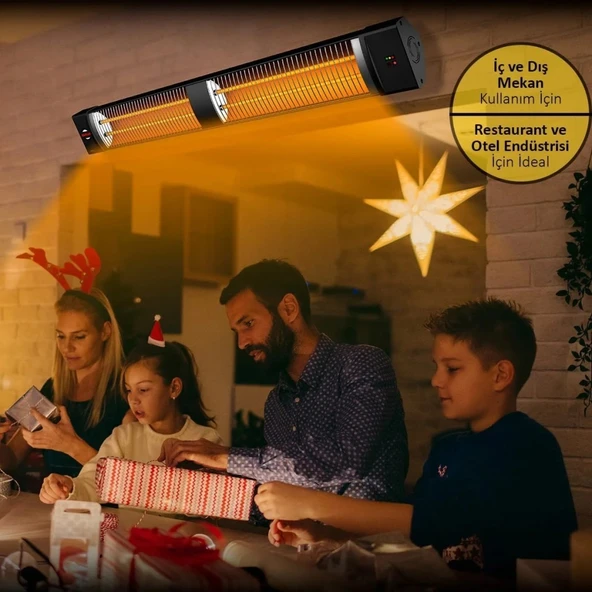MirKraft Square 2800W Uzaktan Kumandalı Dış Mekan Infrared Isıtıcı - Resim 5