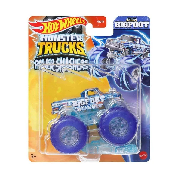 HYJ19 Hot Wheels Monster Trucks Power Smashers 1:64 Arabalar - Resim 7
