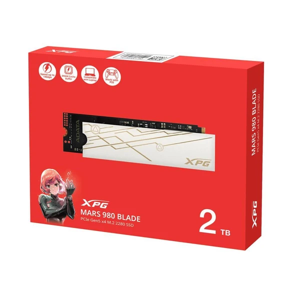 XPG 2TB Mars 980 Blade 14,000MB-s-13,000MB-s PCIe Gen5 x4 M.2 2280 Ssd Harddisk - Resim 2