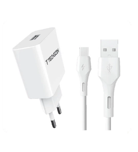 TECHSON TC07-10T 2.1 TYPE-C ŞARJ BAŞLIGI VE CABLE ürün görseli