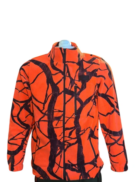 Hon Turuncu Desenli Polar - Resim 3