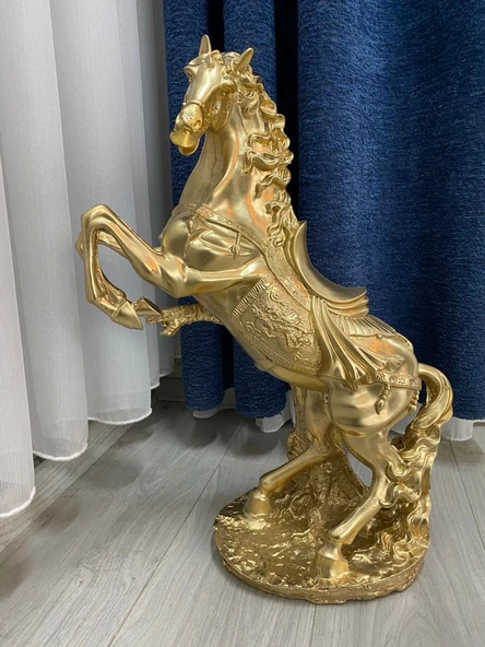 Dekoratif  Şahlanan At Biblo Polyester Heykel ürün görseli 1