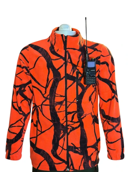 Hon Turuncu Desenli Polar - Resim 2