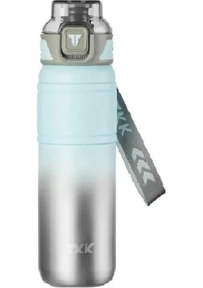 Vagonlife Tkk T2025 900ml Süzgeçli Pipetli Mavi Çelik Matara ürün görseli 1