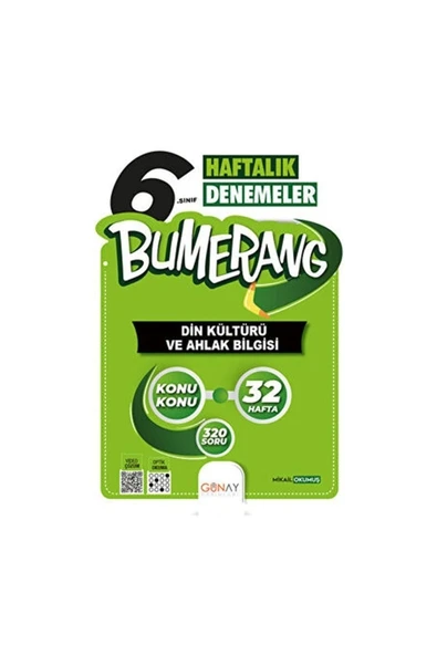6. Sınıf Din Kültürü Ve Ahlak Bilgisi Bumerang Haftalık Denemeler ürün görseli 1