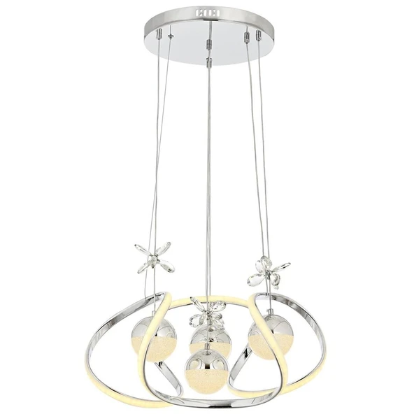 AVONNI  Krom Kaplama Modern Avize  Metal Cam 40cm ürün görseli 1