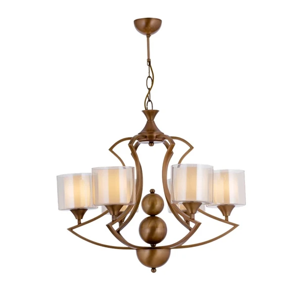 AVONNI  Eskitme Kaplama Modern Avize  Metal Cam 70cm ürün görseli 1