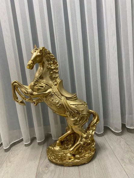 Dekoratif  Şahlanan At Biblo Polyester Heykel - Resim 4