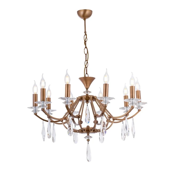 AVONNI  Eskitme Kaplama Modern Avize  Metal Cam 75cm ürün görseli 1