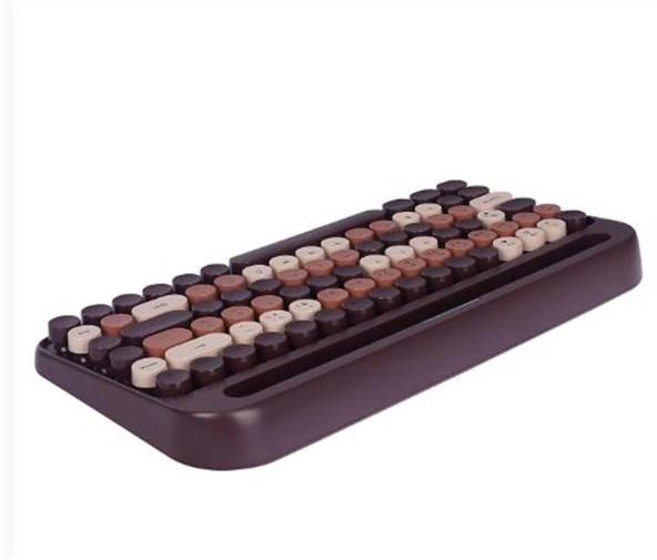 Everest KB-99 MOCHA 2.4G+BT1+BT2 Çoklu Cihaz Bağlantılı Q Kablosuz klavye - Resim 2