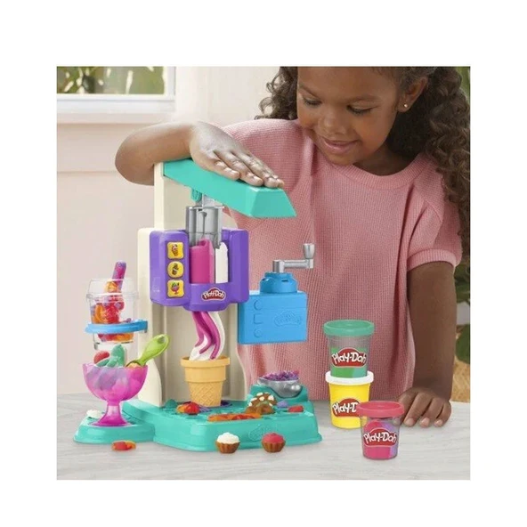 G0028 Play-Doh Gökkuşağı Dondurma Makinesi Oyun Seti+3 yaş - Resim 6