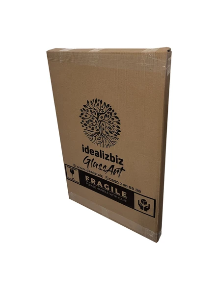 Yapay Zeka Atatürk Portresi Cam Tablo, Ev ve Ofis Duvar Dekoru, Hediyelik Büyük Temperli Cam Tablo - Resim 7