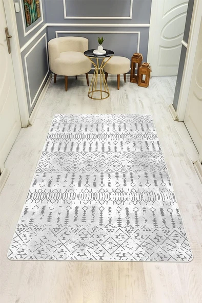 Etnik Desenli Dijital Baskı Kaymaz Taban Halı H0838 Renkli 120 X 180 ürün görseli