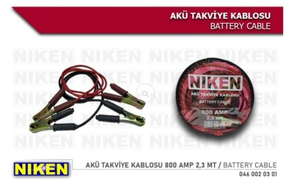 Unıversal Aku Takvıye Kablosu (takım) 2,3 Mt 800 Amper Cca - Niken 046 002 03 01 ürün görseli 1