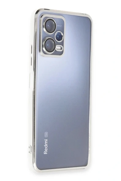 LitaeTrend Xiaomi Redmi Note 12 Pro 5G Kılıf Lensli Silikon - Gümüş - Resim 2