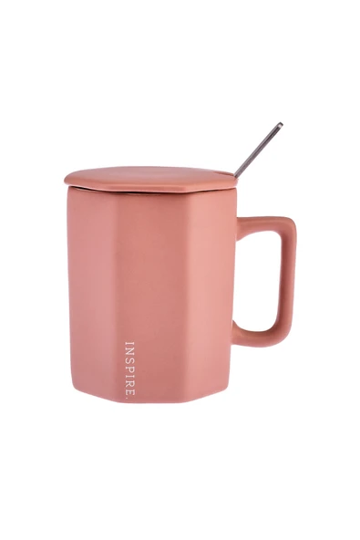 Inspire 3 Parça New Bone Kupa 320 Ml Mercan - Resim 4