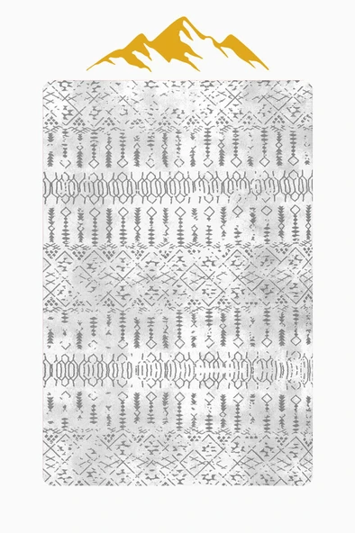 Etnik Desenli Dijital Baskı Kaymaz Taban Halı H0838 Renkli 120 X 180 - Resim 3