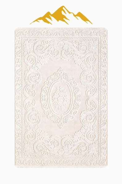 Klasik Desen Dijital Baskı Kaymaz Taban Halı H1104 Renkli 80 X 300 - Resim 3