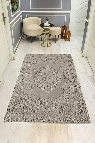 Klasik Desen Dijital Baskı Kaymaz Taban Halı H1105 Renkli 120 X 180 ürün görseli