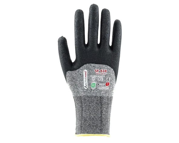 Köpük Nitril Kaplı Sandy Finish Polyester Eldiven SF 434 GR/SY NO:7 ürün görseli 1