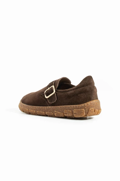 Kadın Comfort Süet Deri Kahverengi Ayakkabı  Şık ve Kullanışlı Tasarım - Resim 5