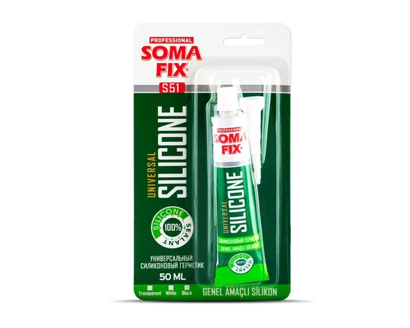 Genel Amaçlı Tüp Silikon Beyaz 50ml SOMAFİX S51 ürün görseli