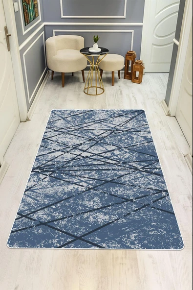 Modern Desenli Dijital Baskı Kaymaz Taban Halı H0293 Renkli 80 X 150 ürün görseli 1