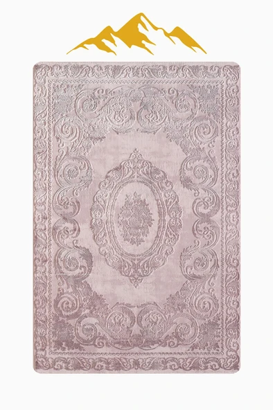 Klasik Desen Dijital Baskı Kaymaz Taban Halı H1107 Renkli 180 X 280 - Resim 3