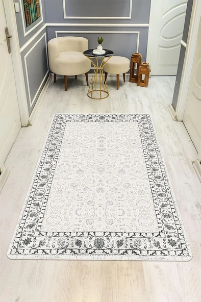 Vintage Desen Dijital Baskı Kaymaz Taban Halı H1036 Renkli 180 X 280 ürün görseli