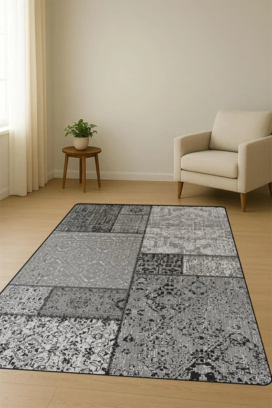 Etnik Desenli Dijital Baskı Kaymaz Taban Halı H1123 Renkli 100 X 200 - Resim 2