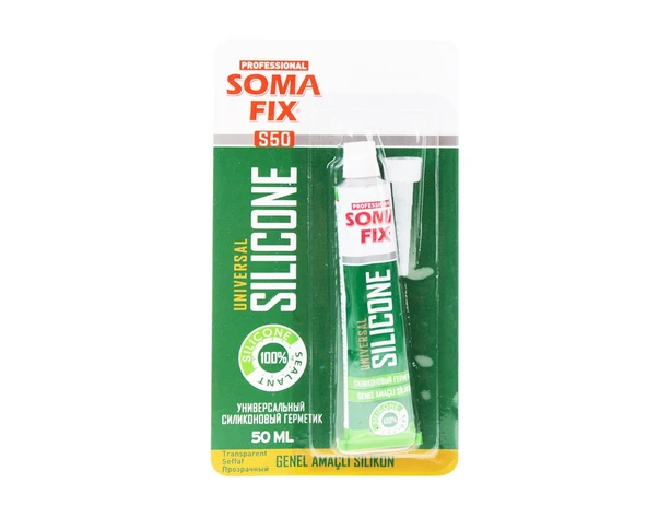 SOMAFİX S50 Genel Amaçlı Tüp Silikon Şeffaf 50ml ürün görseli