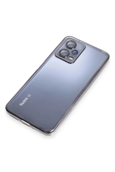 LitaeTrend Xiaomi Redmi Note 12 Pro 5G Kılıf Lensli Silikon - Siyah - Resim 6