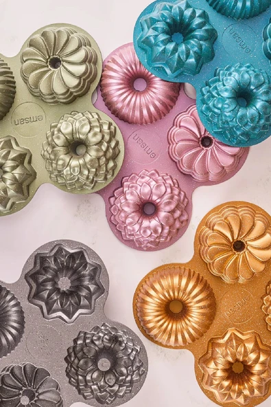 Griss Four In One 4'lü Gold Kek Kalıbı - Resim 2