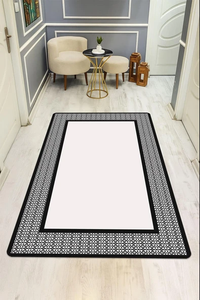 Modern Desenli Dijital Baskı Kaymaz Taban Halı H0228 Renkli 140 X 200 ürün görseli 1