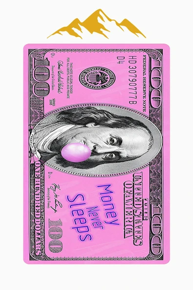 Modern Dolar Desen Dijital Baskı Kaymaz Taban Halı H0168 Renkli 80 X 150 - Resim 3