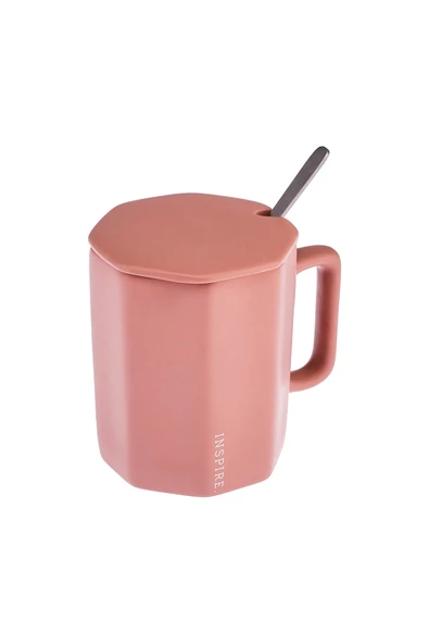 Inspire 3 Parça New Bone Kupa 320 Ml Mercan - Resim 3